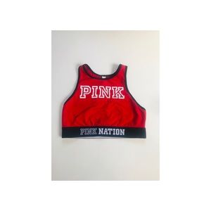 High neck sports bra from pink